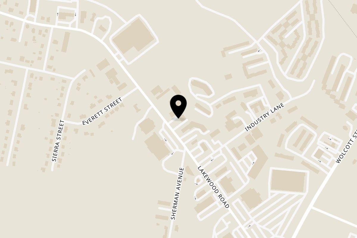 Map showing the location of Caribbean Kitchen Restaurant on 683 Lakewood Rd in Waterbury